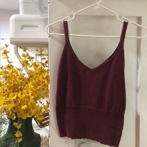 Burgundy, knit tank